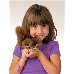 Títere de dedo. Mini Ardilla Roja