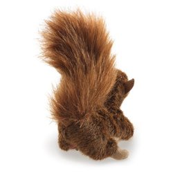 Títere de dedo. Mini Ardilla Roja
