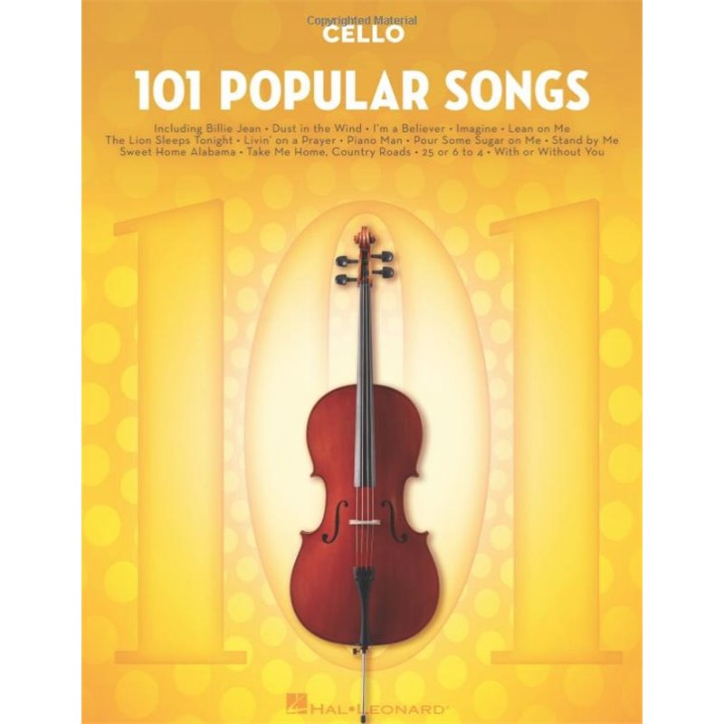 Libro. CELLO, 101 POPULAR SONGS