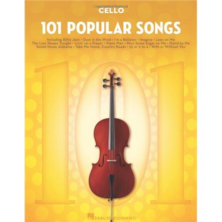 Libro. CELLO, 101 POPULAR SONGS