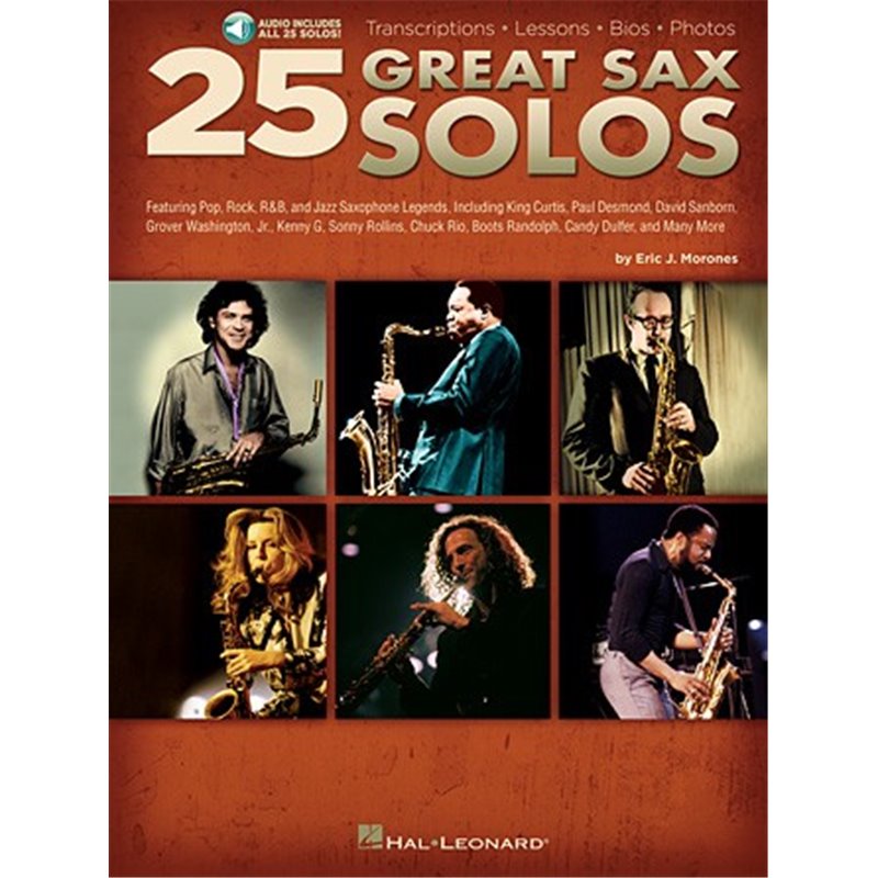 Libro. 25 GREAT SAX SOLOS - Transcriptions • Lessons • Bios • Photos
