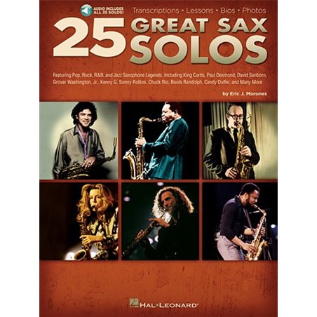 Libro. 25 GREAT SAX SOLOS - Transcriptions • Lessons • Bios • Photos