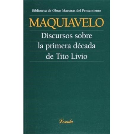 Libro. Discursos sobre la primera década de Tito Livio