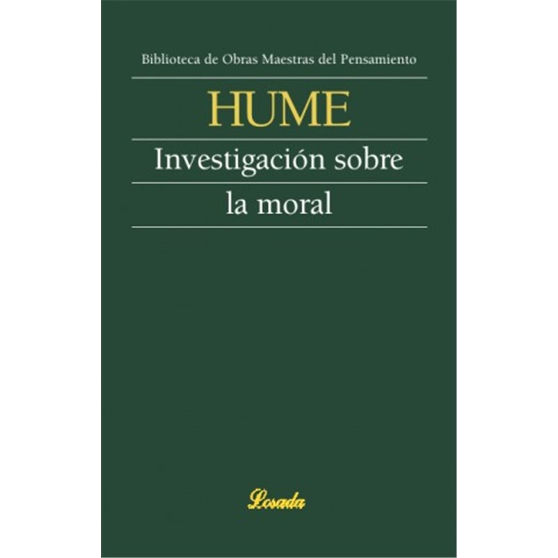 Libro. INVESTIGACIÓN SOBRE LA MORAL - David Hume