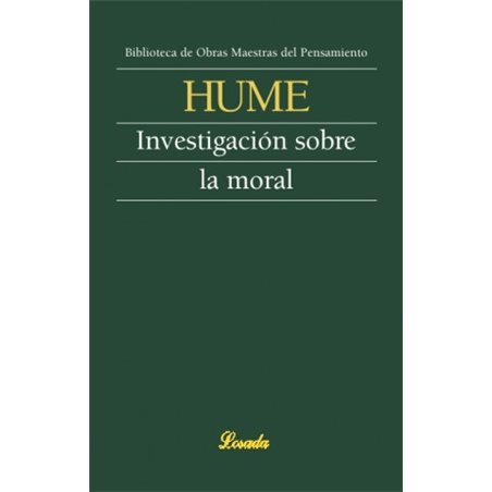 Libro. INVESTIGACIÓN SOBRE LA MORAL - David Hume