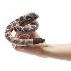 Títere de dedo. MINI SERPIENTE DE CASCABEL