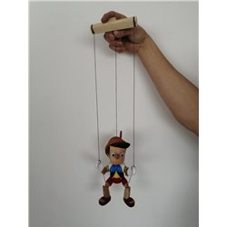 Marioneta de hilo. tallada. PINOCHO mini