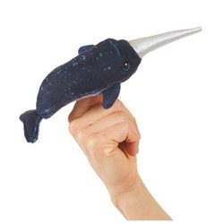 Títere de dedo. MINI NARVAL