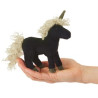 Títere de dedo. UNICORNIO NEGRO