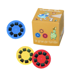 CAJA AMARILLA DE 3 DISCOS PARA LINTERNA. LA GRANDE FAMILIA.