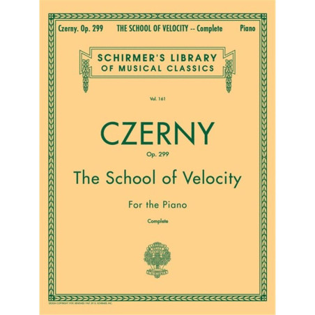 LIBRO. THE SCHOOL OF VELOCITY OP. 299 - CZERNY.