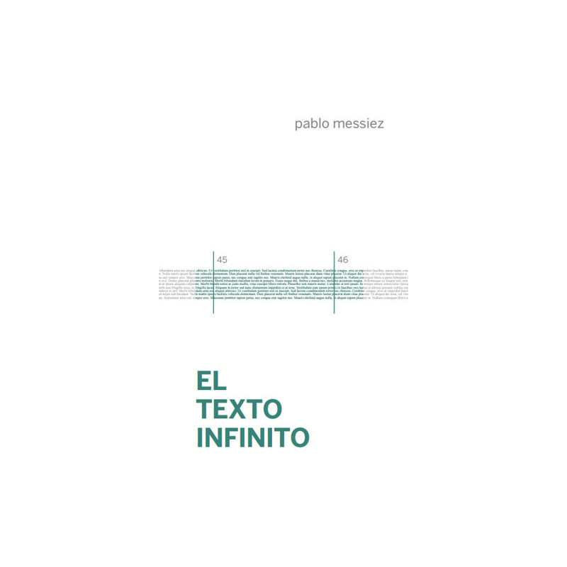 Libro. EL TEXTO INFINITO. Pablo Messiez