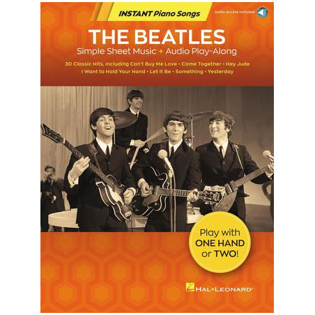 Partitura. THE BEATLES – INSTANT PIANO SONGS - Simple Sheet Music + Audio Play-Along