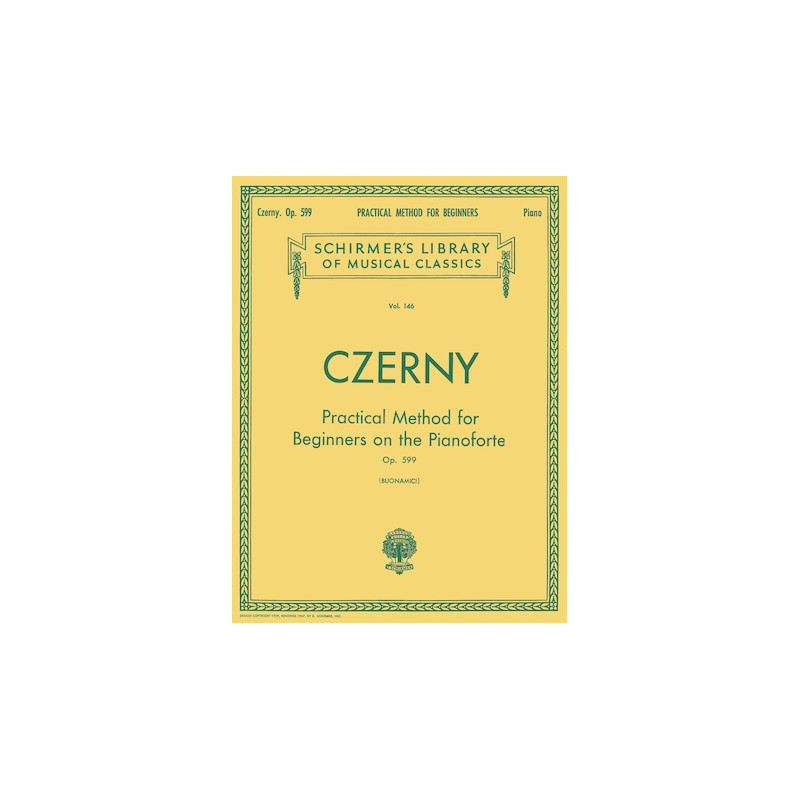 Libro. CZERNY - PRACTICAL METHOD FOR BEGINNERS ON THE PIANOFORTE OP.599
