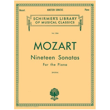 Partitura. MOZART. Nineteen Sonatas - For the piano - 19 SONATAS PARA PIANO