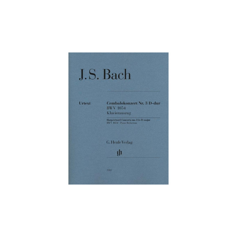 Partitura. J.S BACH. Harpsichord Concerto No. 3 In D Major, BWV 1054 For 2 Pianos, 4 Hands
