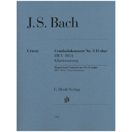 Partitura. J.S BACH. Harpsichord Concerto No. 3 In D Major, BWV 1054 For 2 Pianos, 4 Hands