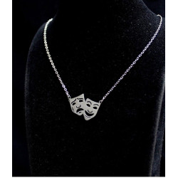 Collar Plateado. Talía y Melpómene