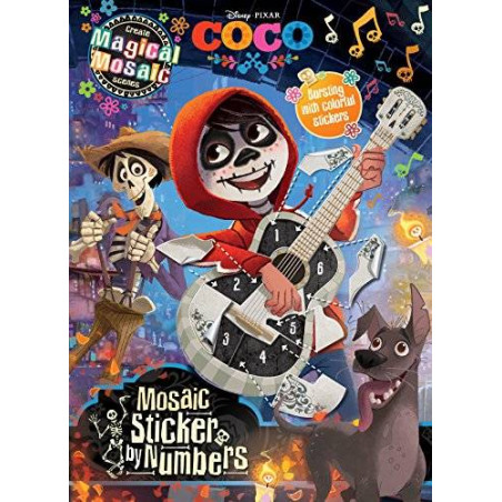 Libro. Disney Pixar Coco - Mosaic Sticker by Numbers