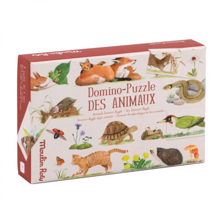 Dominó-Rompecabezas De Los Animales El Jardín Moulin Roty
