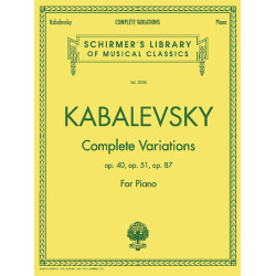 Partitura. COMPLETE VARIATIONS. VOLUME 2038 KABALEVSKY.
