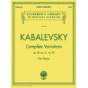 Partitura. COMPLETE VARIATIONS. VOLUME 2038 KABALEVSKY.