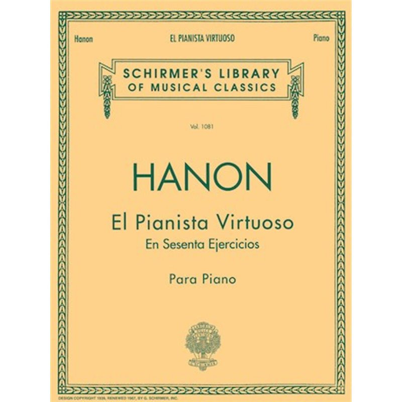 Partitura. HANON - EL PIANISTA VIRTUOSO EN SESENTA EJERCICIOS.