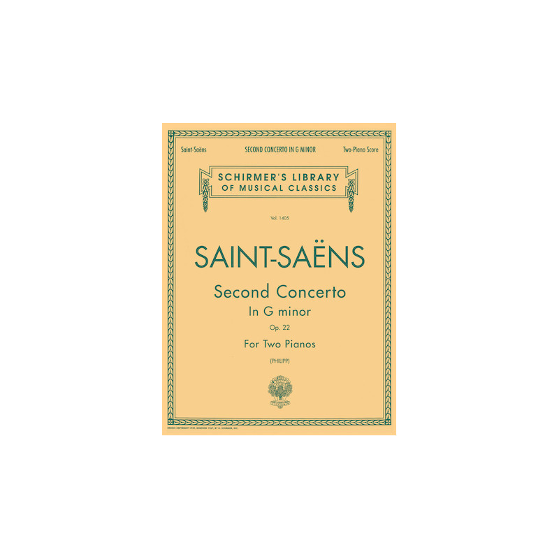 PARTITURA. Concerto No. 2 in G Minor, Op. 22 Schirmer Library of Classics Volume 1405  2 Pianos, 4 Hands