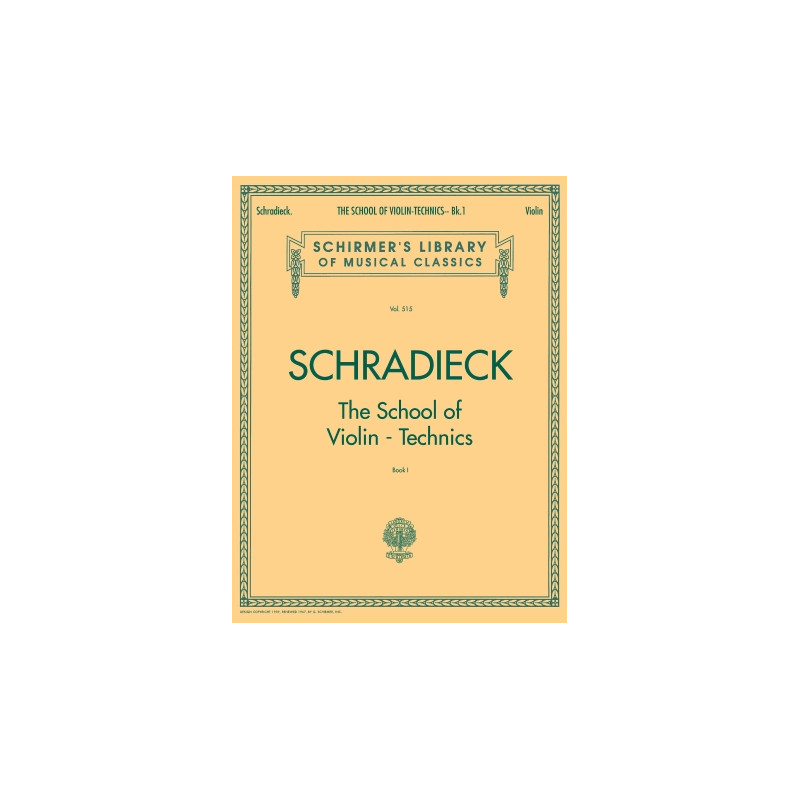 PARTITURA. School of Violin Technics – Book 1 Schirmer Library of Classics Volume 515 String Method