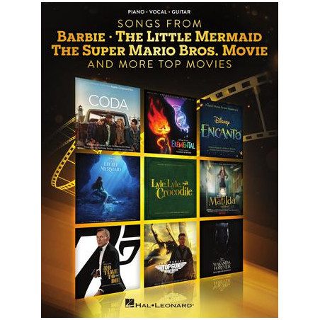 PARTITURA. SONGS FROM BARBIE - THE LITTLE MERMAID - THE SUPER MARIO BROS. MOVIE AND MORE MOVIES.
