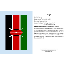 Juego de tarjetas de infografía. Flags of the World Knowledge Cards