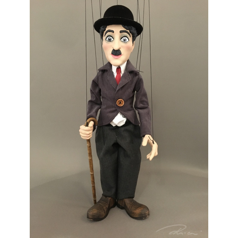 Marioneta de hilo. CHARLIE CHAPLIN (43 cm)