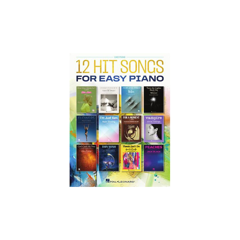 Partitura. 12 Hit Songs for Easy Piano