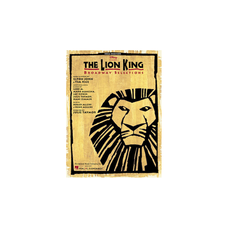 Partitura. THE LION KING. Broadway Selections