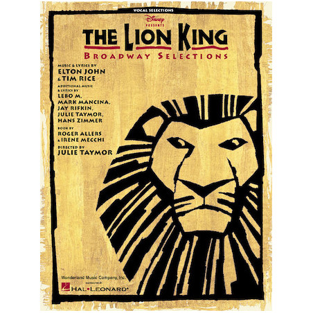 Partitura. THE LION KING. Broadway Selections