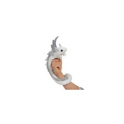 Títere de dedo. DRAGÓN PLATEADO - Pearl Dragon Wristlet