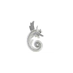 Títere de dedo. DRAGÓN PLATEADO - Pearl Dragon Wristlet