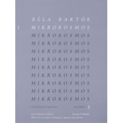 Partitura. Béla Bartók – Mikrokosmos Volume 1 (Blue) 153 Progressive Piano Pieces BH Piano Softcover