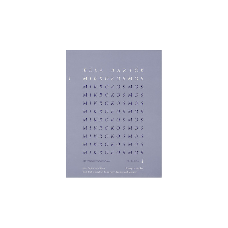 Partitura. Béla Bartók – Mikrokosmos Volume 1 (Blue) 153 Progressive Piano Pieces BH Piano Softcover
