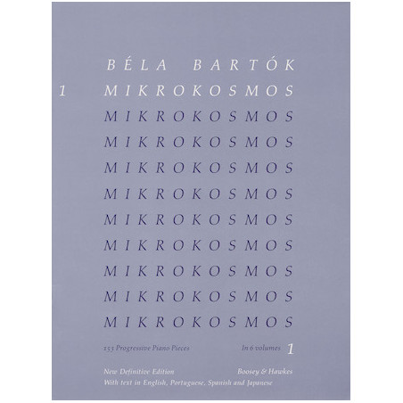 Partitura. Béla Bartók – Mikrokosmos Volume 1 (Blue) 153 Progressive Piano Pieces BH Piano Softcover