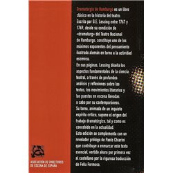 Libro. DRAMATURGIA DE HAMBURGO - G. E. LESSING