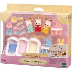 Figura. HABITACIÓN DE LOS TRILLIZOS CONEJO CHOCOLATE - Sylvanian families - ternurines