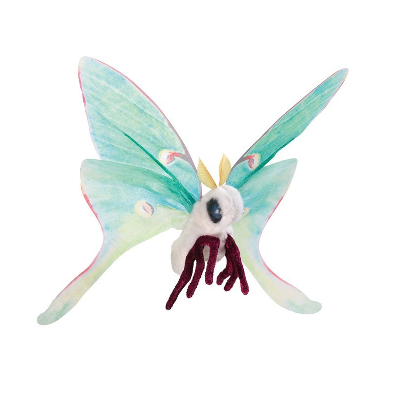 Títere de dedo. Mini polilla de la luna