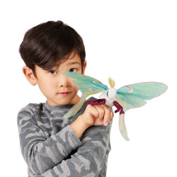 Títere de dedo. Mini polilla de la luna