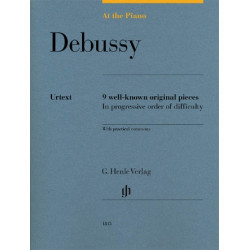 Partitura. Debussy: At the Piano 9 Well-Known Original Pieces in Progressive Order