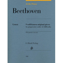 Partitura. Beethoven: At the Piano 9 Well-Known Original Pieces in Progressive Order
