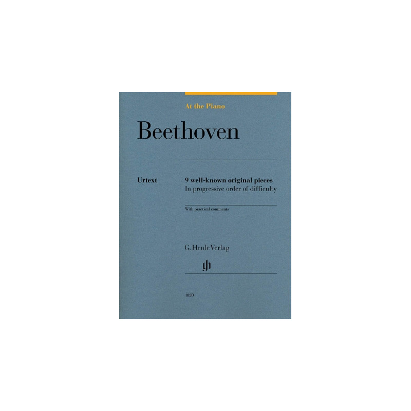 Partitura. Beethoven: At the Piano 9 Well-Known Original Pieces in Progressive Order
