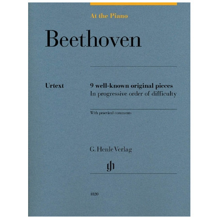 Partitura. Beethoven: At the Piano 9 Well-Known Original Pieces in Progressive Order