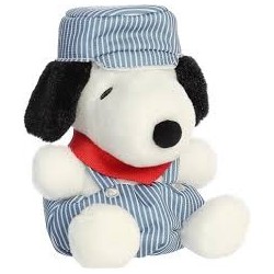 Muñeco. SNOOPY Ingeniero de tren. Palm Pals
