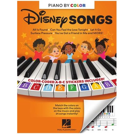 Piano-by-Color – Disney Songs Piano by Color Softcover